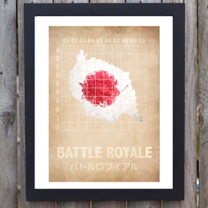 CANVAS Battle royale  minimal minimalist movie film print poster