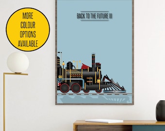 CANVAS Back To The Future 3 Train minimal minimalist movie film print poster art custom