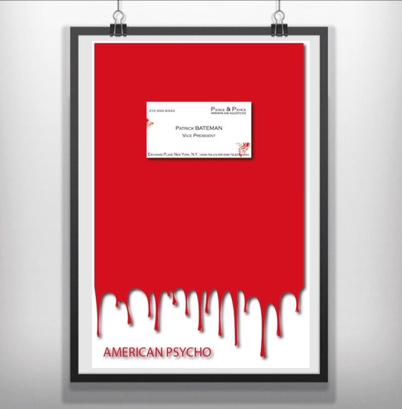 American Psycho Movie Poster/minimalist Movie Poster/film Poster/patrick  Bateman Art 