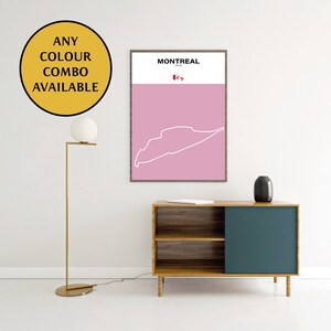 CANVAS F1 style Montreal race track minimal minimalist print poster Quebec formula 1