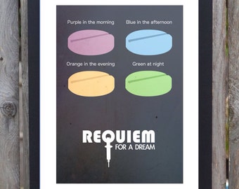 CANVAS Requiem for a dream minimal minimalist movie film print poster