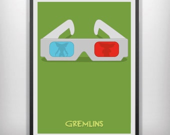 CANVAS Gremlins minimal minimalist movie film print poster