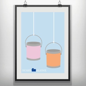 CANVAS Home alone minimal minimalist movie film print poster