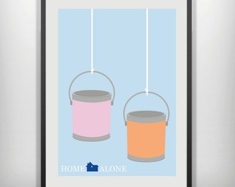 CANVAS Home alone minimal minimalist movie film print poster