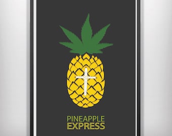 CANVAS pineapple express  minimal minimalist movie poster