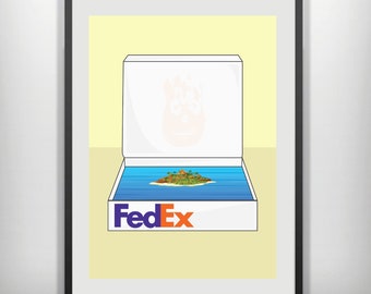 CANVAS Cast Away minimalist movie poster