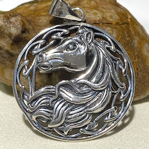 Sterling Silver Horse Pendant.