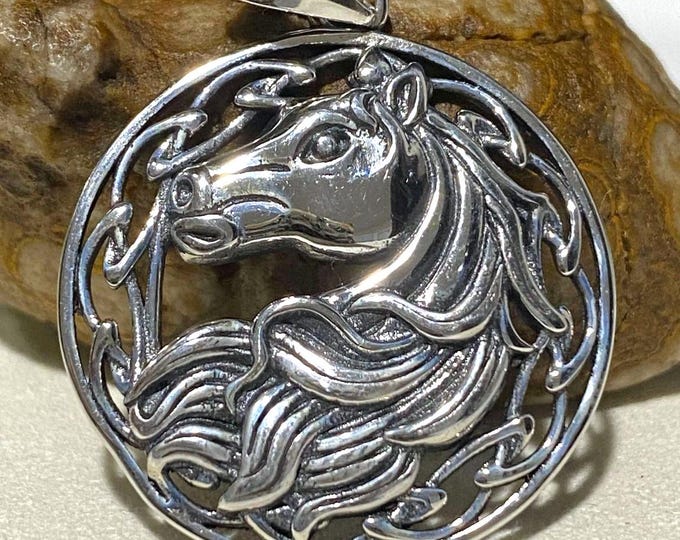 Sterling Silver Horse Pendant.