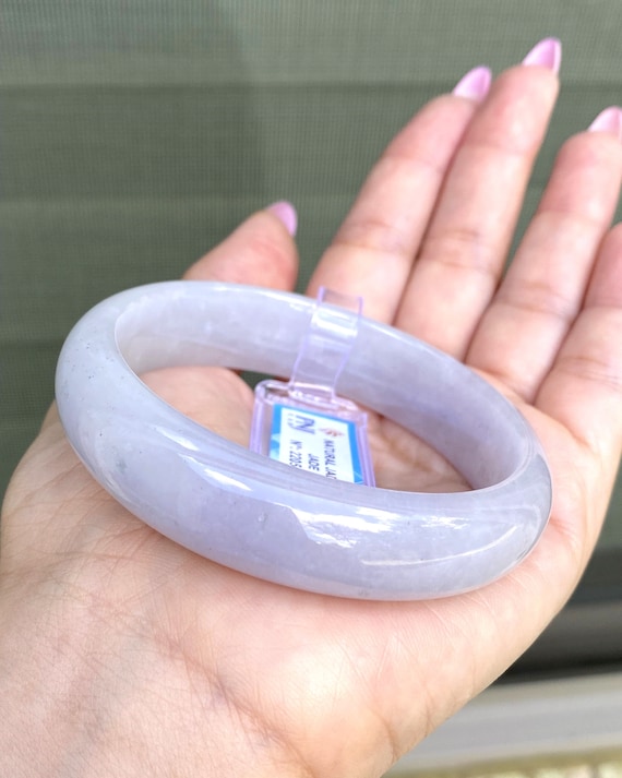 Translucent Natural Lavender, White Jadeite Jade … - image 2