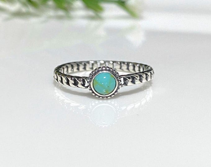 Vintage Sterling Silver Turquoise Ring 7