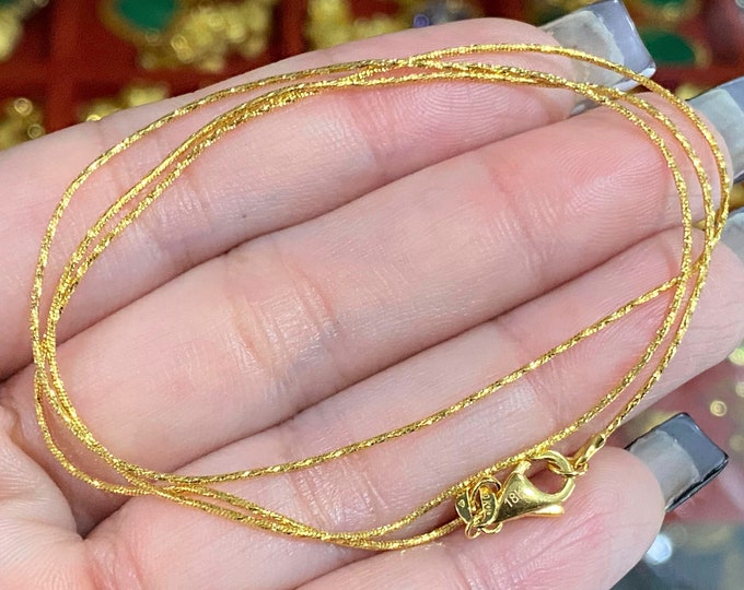 Vintage 15K Solid Yellow Gold Snake Link Chain Necklace 17 1/2'', 19''