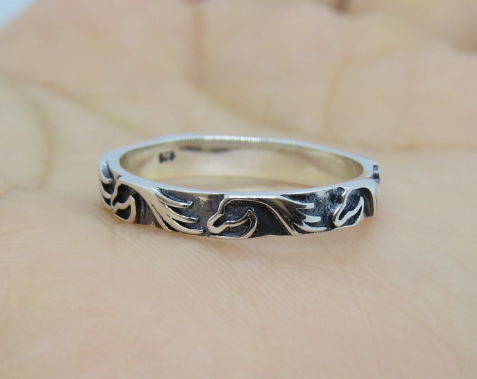 Sterling Silver Horse Band Ring Size 7
