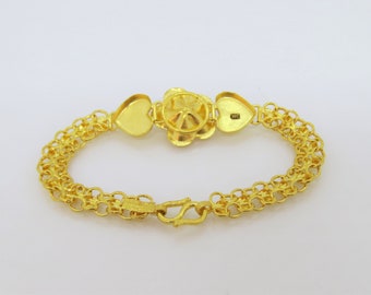 ブレスレット Western Flower Link Bracelet #8971 Sterling Silver 925 Flower Link Bracelet with Sparkle. For