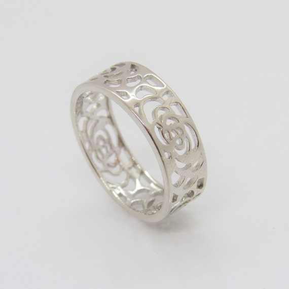 Bague Vintage En Argent Massif 925 - Taille 61 - Occasion - Style Charmant