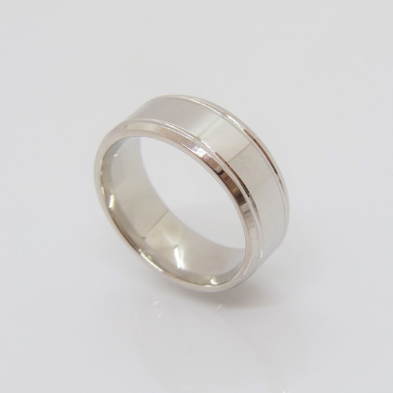 Vintage Sterling Silver Wedding Band Ring Size 9 View 2