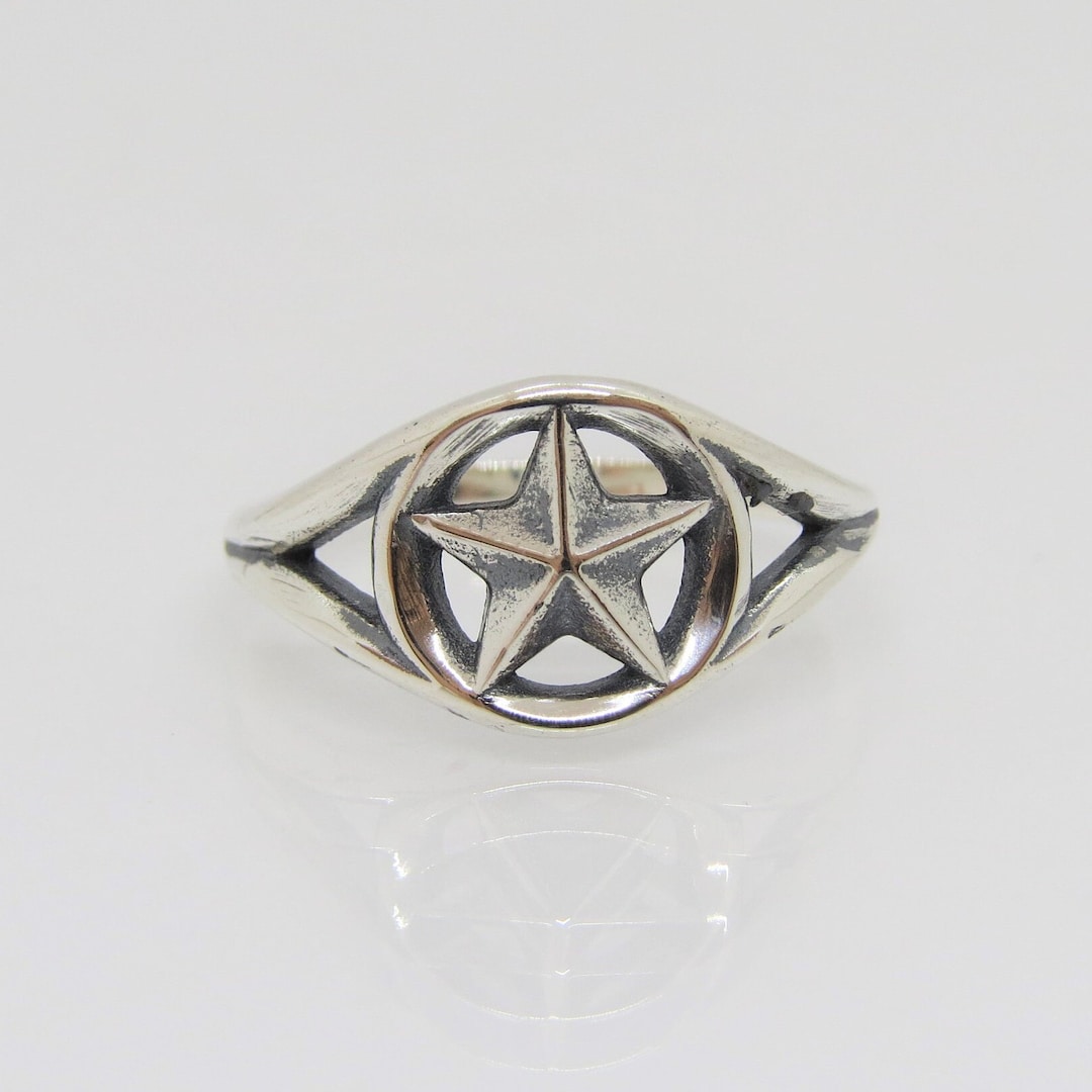 Vintage Sterling Silver Star Ring Size 7 - Etsy