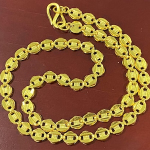 Vintage 24K 980 Pure Gold Link Chain Necklace 21&#39;&#39;