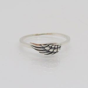Sterling Silber Engel Flügel Ring Größe 7