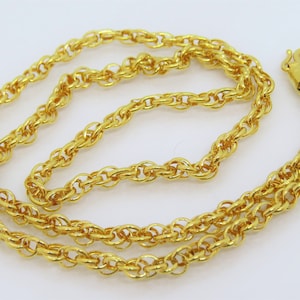 Vintage 24K 980 Gold Bamboo Link Chain Necklace 18'' - Etsy