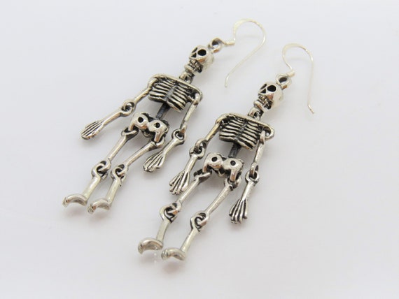 Vintage Sterling Silver Skeleton With Moving Limbs