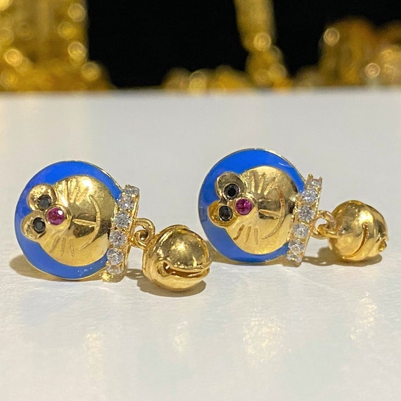 Vintage 18K Solid Yellow Gold Ruby, Black Sapphir… - image 5