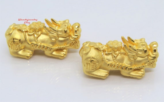 24K 999 純金貔貅、龍チャームペンダント、ブレスレット用 24K 999 純金貔貅、龍チャームペンダント、ブレスレット用