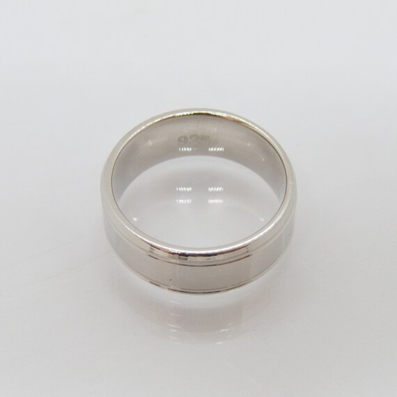 Vintage Sterling Silver Wedding Band Ring Size 9 - image 3