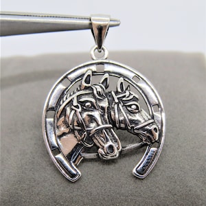 Vintage Sterling Silver Horseshoe Pendant