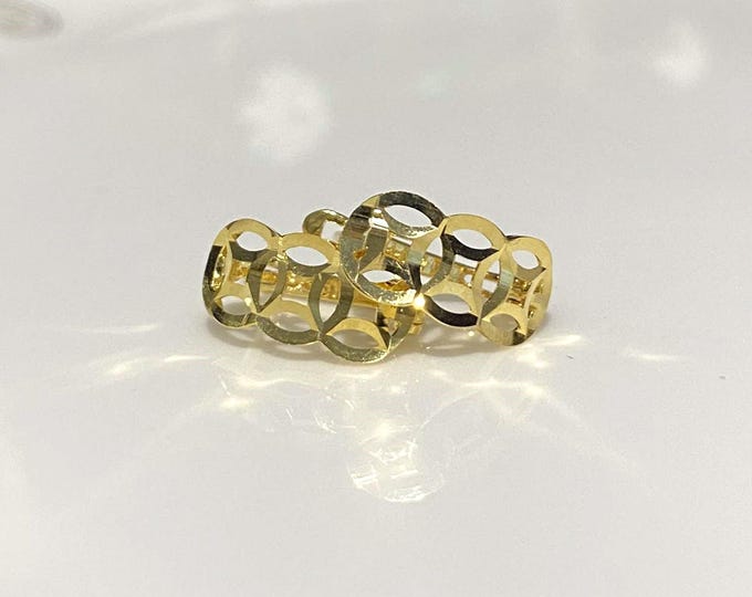 Vintage 18K Solid Yellow Gold Money Coin Earrings