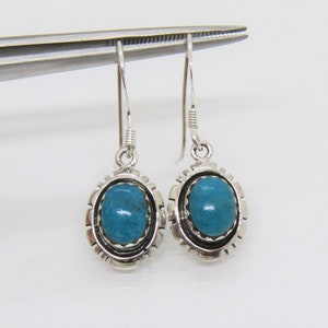Vintage Sterling Silver Turquoise Western Dangle Earrings - Etsy