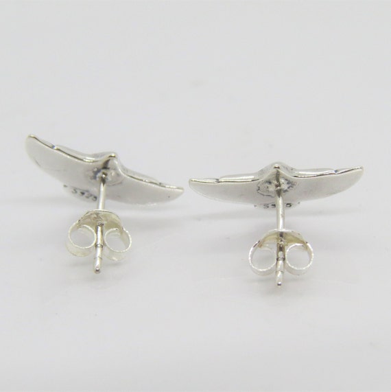 Vintage Sterling Silver Eagle Stud Earrings - image 2