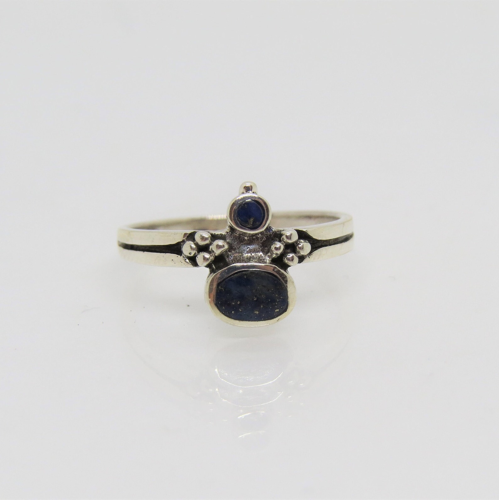 Vintage Sterling Silver Lapis Lazuli Ring Size 5.75 - Etsy