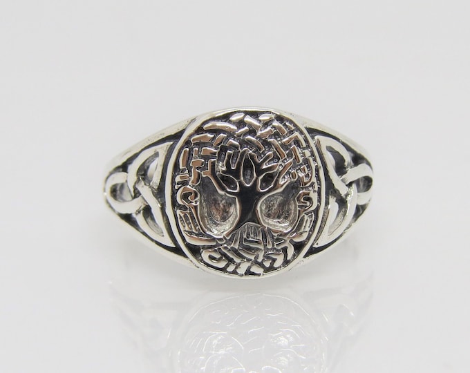 Sterling Silver Tree of Life Celtic Ring Size 7