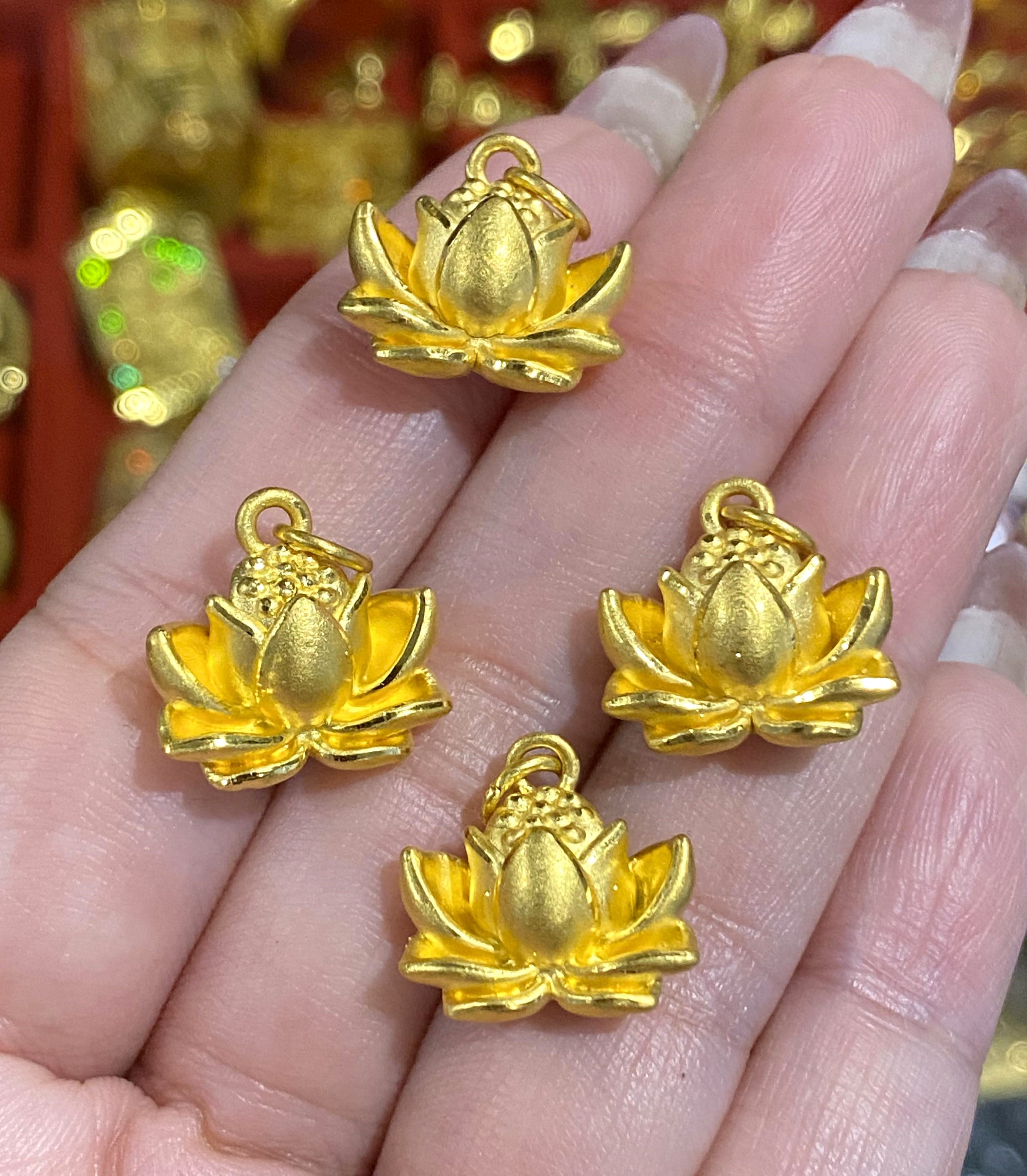 Gold clearance lotus pendant