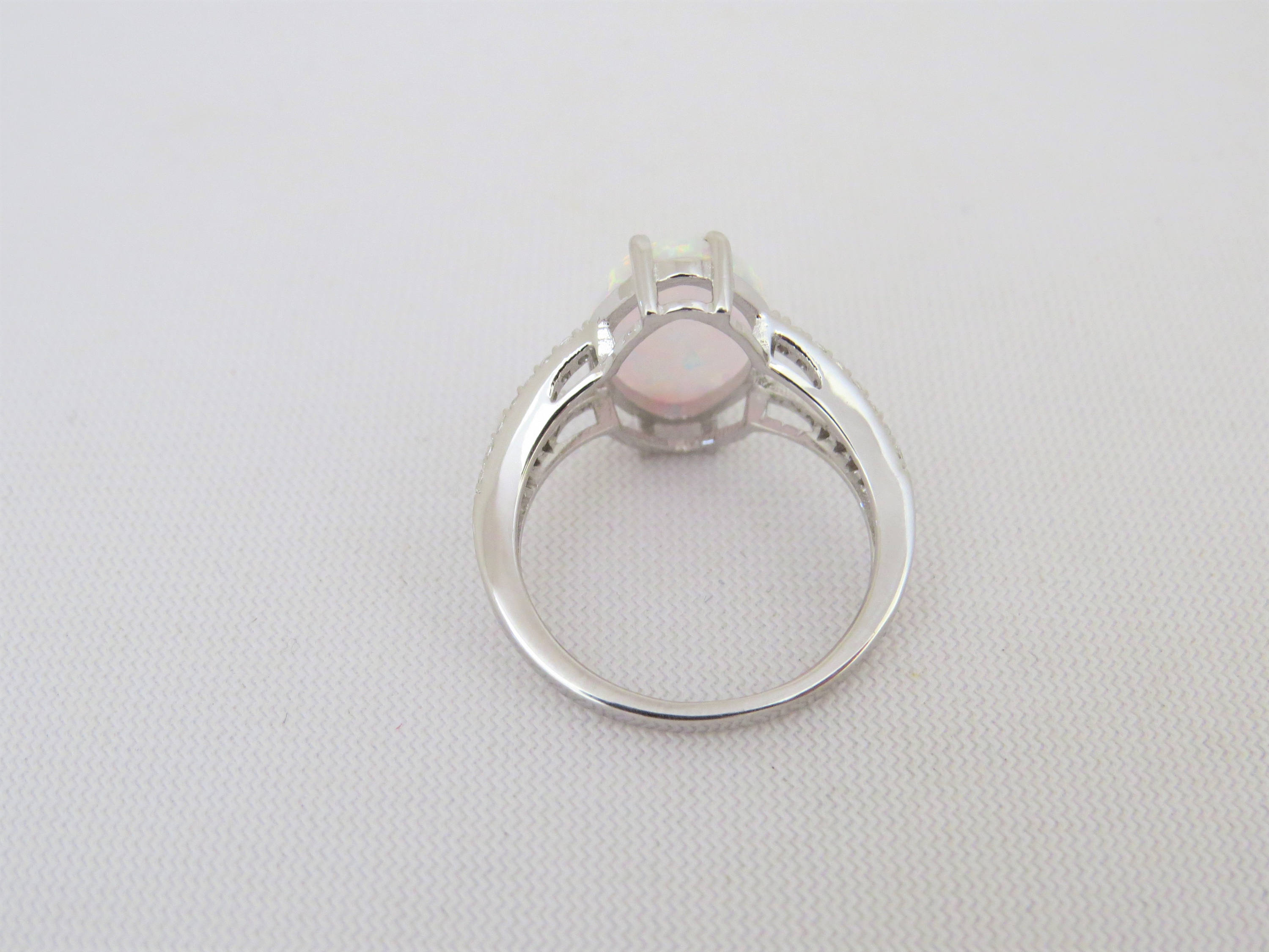 Sterling Silver Marquise-Cut Ring