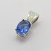 GemStar USA Sterling Silver Tanzanite & White Topaz Flower Pendant Necklace - 18 Inch Rolo Chain - View #9