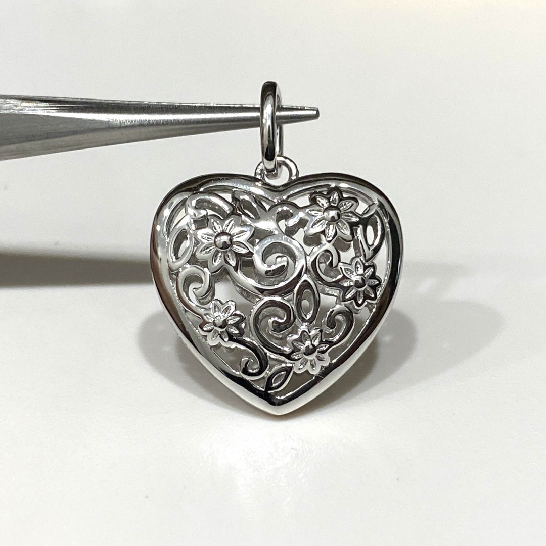 PJE Sterling Silver Flower Heart Earrings
