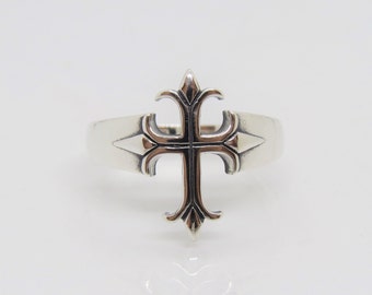 Bague croix en argent sterling 925, taille 12