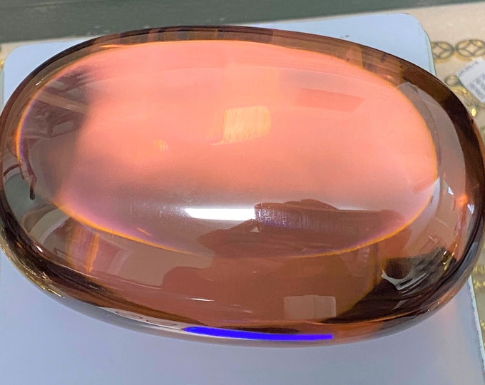 Antique Vintage Pink NAGA EYE Stone Oval Enhance FORTUNE 1,152grams