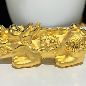 24K 999 Pure Gold Pixiu, Dragon Charm Pendant Make for Bracelet.