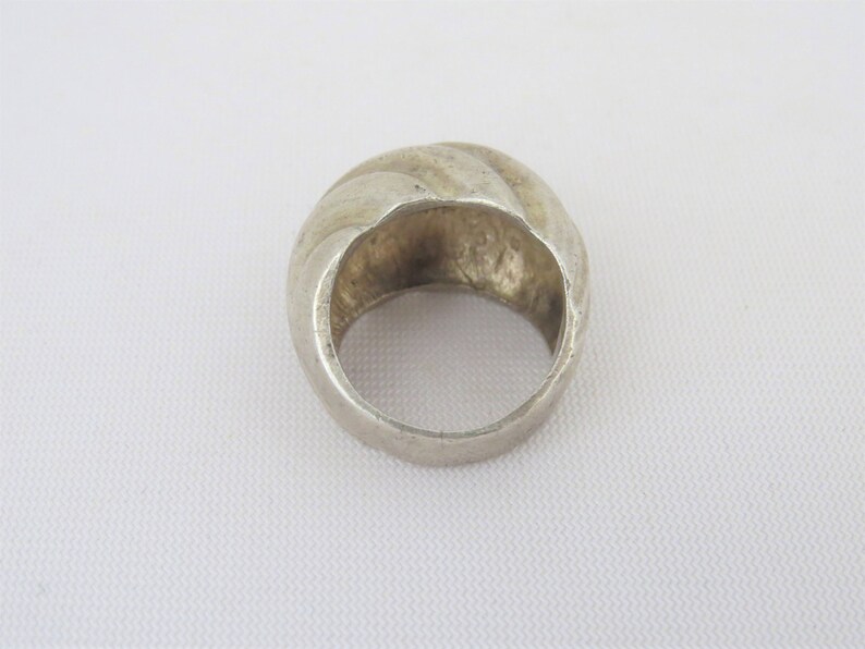 Vintage Modernist Sterling Silver Dome Ring Size 6