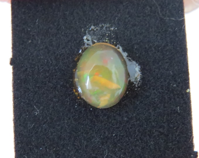 Vintage Mexican Fire Opal in Display Case Loose Gemstone great Collection