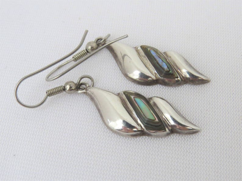 vintage abalone earrings