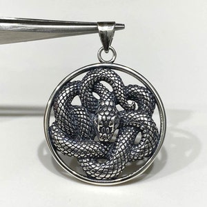 Sterling Silver .925 Snake Pendant.