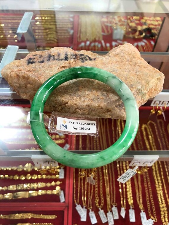 Translucent Natural Green, White Jadeite Jade Vin… - image 8