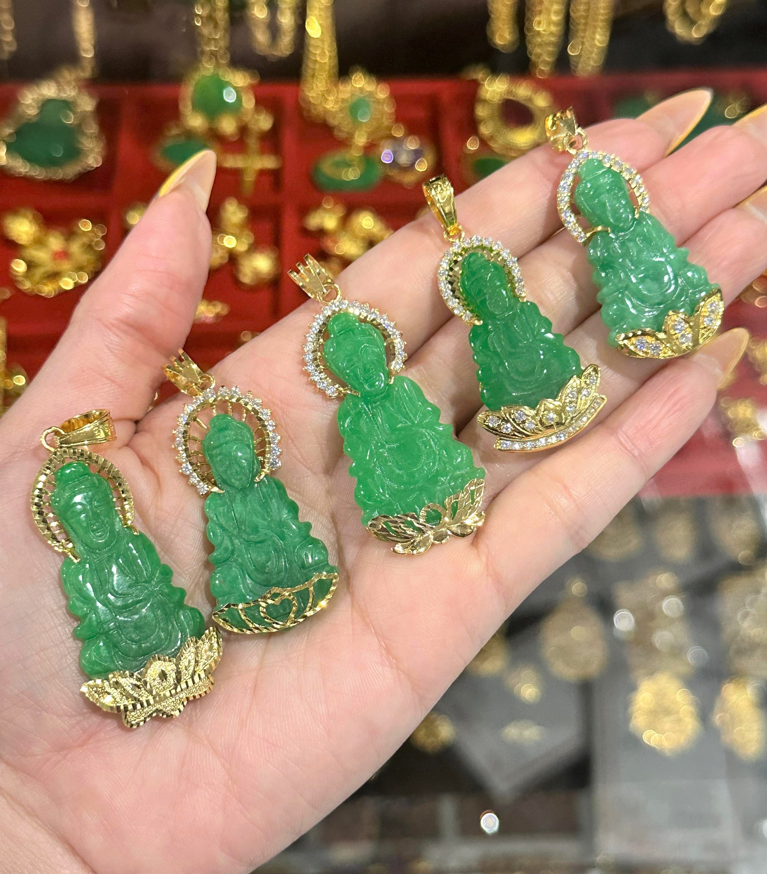 GAWA BUDDHA GREEN JADE necklace – Mazza Boutique
