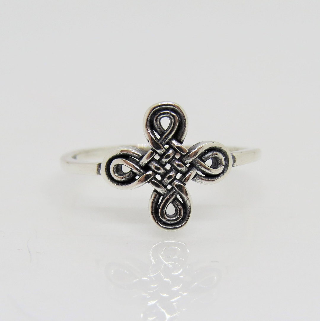 Vintage Sterling Silver Celtic Cross Ring Size 7 - Etsy