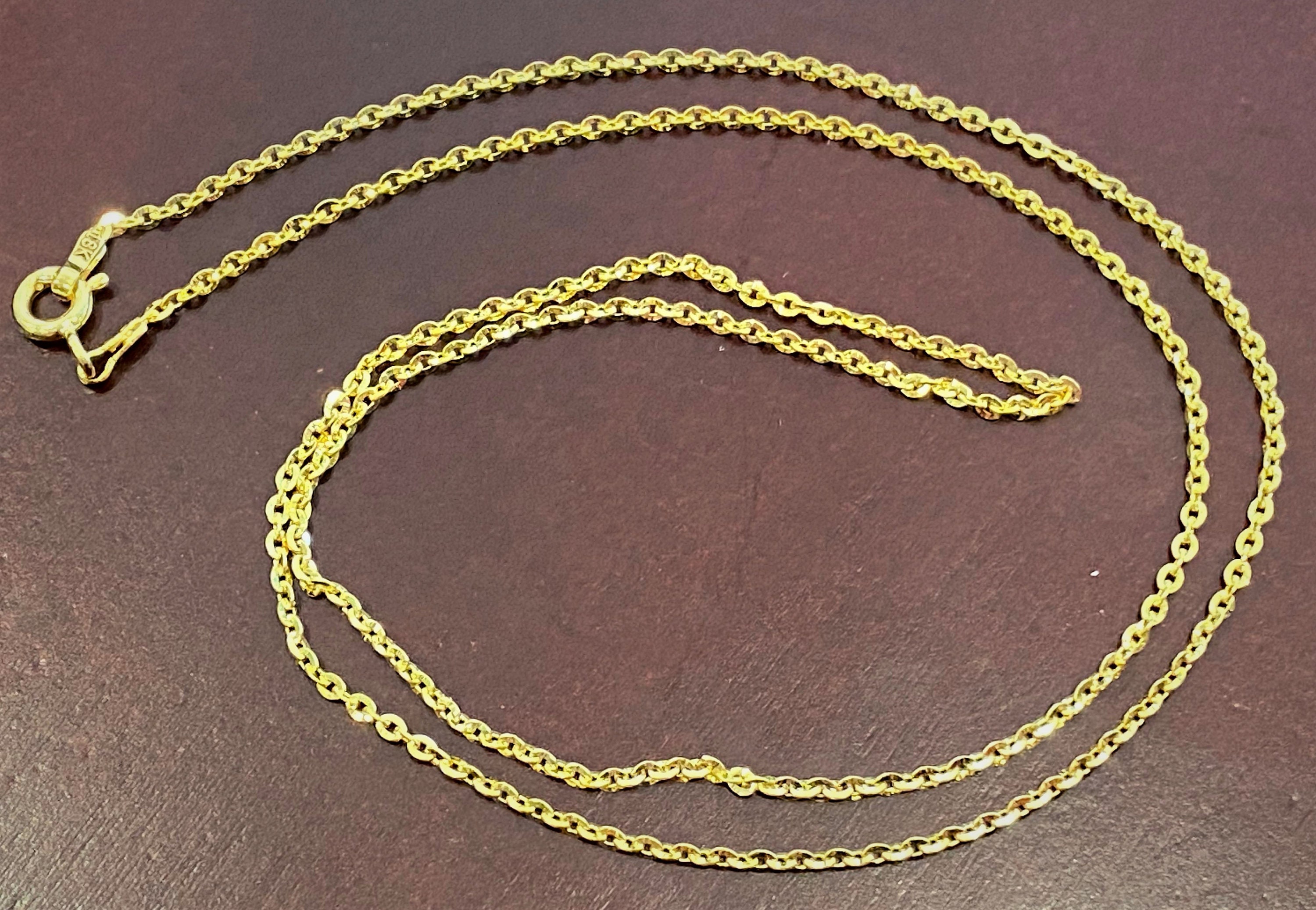 Vintage 18K Solid Yellow Gold Link Chain Necklace 18 Vintage 18K Solid Yellow Gold Link Chain Necklace 18