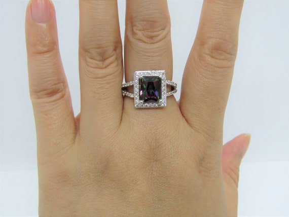 ヴィンテージ スターリングシルバー ミスティックトパーズ