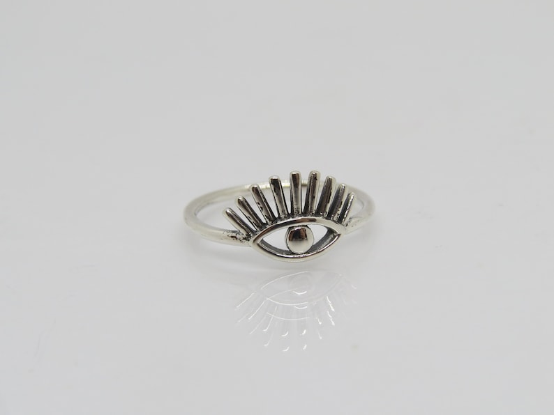 Eye Ring Size 7 Vintage Sterling Silver Evil Eye
